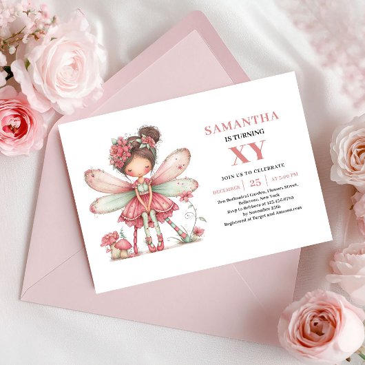 Invitation Fleurie Rose pour les 2 ans de la Migno