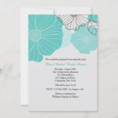 Invitation Fleurie Turquoise (Devant)