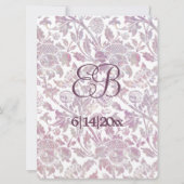 Invitation Fleurie vintage mauve (Dos)