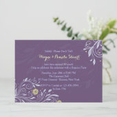 Invitation Fleurie Violette Privilégiée (Debout devant)