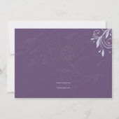 Invitation Fleurie Violette Privilégiée (Dos)