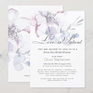 Invitation Fleurir L'amour est Patient Mariage Drive Thru