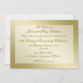 Invitation Fleurir Or Noir 50e Anniversaire de Mariage (Dos)