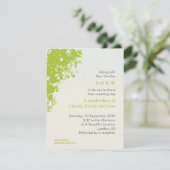 Invitation Fleurir vert 4,25 x 5,25 (Debout devant)
