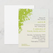 Invitation Fleurir vert 4,25 x 5,25 (Devant / Derrière)