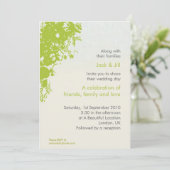 Invitation Fleurir vert 5x7 (Debout devant)
