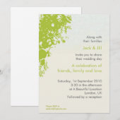 Invitation Fleurir vert 5x7 (Devant / Derrière)