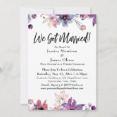 Invitation Fleuris aquarelles abstraits modernes Nous sommes (Devant)