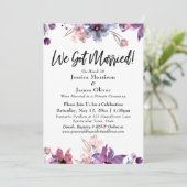 Invitation Fleuris aquarelles abstraits modernes Nous sommes (Debout devant)