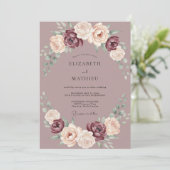 Invitation Fleurissement de Mariage Fleur Mauve (Debout devant)