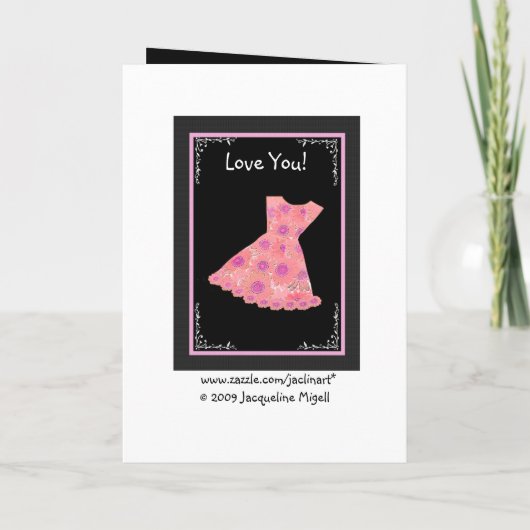 Invitation Fleuriste CUSTOM NAME Robe PÊCHE (Dos)