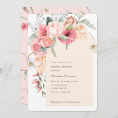 Invitation Fleuron fleuri jardin thématique chic floral (Devant / Derrière)