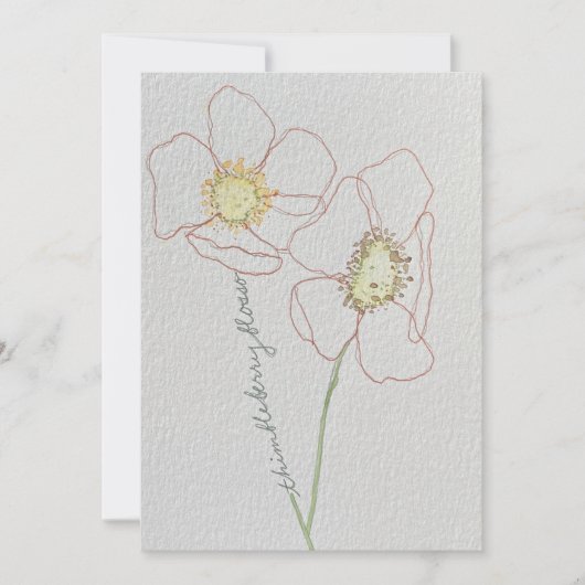 Invitation fleurs (Devant)