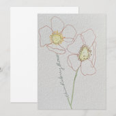 Invitation fleurs (Devant / Derrière)