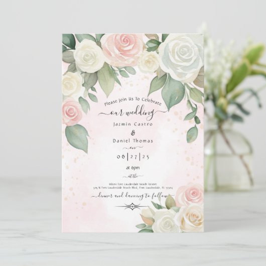 Invitation Fleurs (Debout devant)