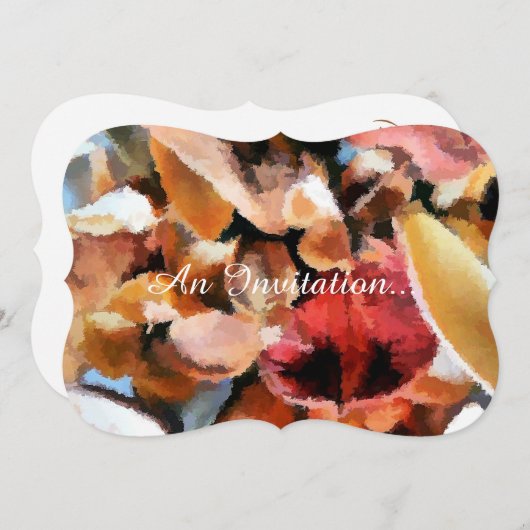 INVITATION FLEURS (Devant / Derrière)