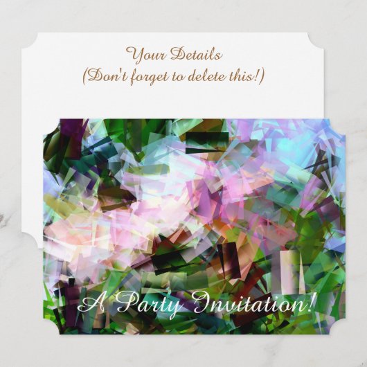 INVITATION FLEURS (Devant / Derrière)