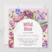 Invitation Fleurs 1'st Anniversaire (Devant)