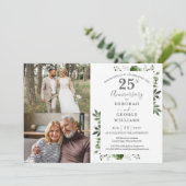 Invitation Fleurs 25e anniversaire de mariage Alors & Mainten (Debout devant)