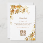 Invitation Fleurs 3D Or Blanc (Dos)