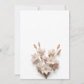Invitation Fleurs 3D Rose Tendre (Dos)