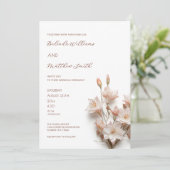 Invitation Fleurs 3D Rose Tendre (Debout devant)