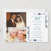 Invitation Fleurs 60e anniversaire de mariage Alors & Mainten (Devant)