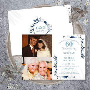 Invitation Fleurs 60e anniversaire de mariage Alors & Mainten