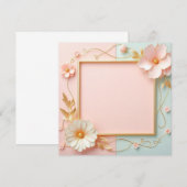 Invitation Fleurs à deux tons (Devant / Derrière)