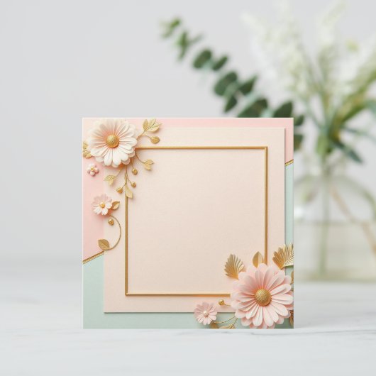 Invitation Fleurs à deux tons (Debout devant)