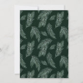 Invitation Fleurs à feuillage persistant et coton Mariage d'a (Dos)