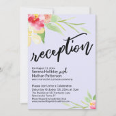 Invitation Fleurs à l'aquarelle & Réception décontractée Lava (Devant)