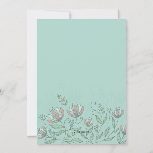 Invitation Fleurs à main (Dos)