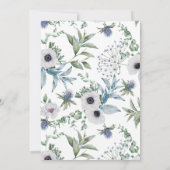 Invitation Fleurs Alpines Blanches Écossaises Mariage (Dos)