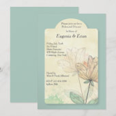 Invitation Fleurs Aquarelle (Devant / Derrière)