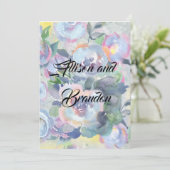invitation fleurs aquarelle (Debout devant)