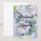 invitation fleurs aquarelle (Devant / Derrière)