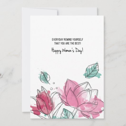 Invitation Fleurs Aquarelle (Devant)