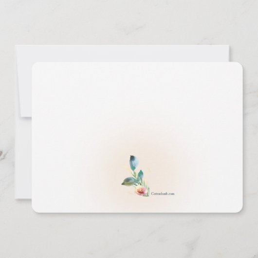 Invitation Fleurs Aquarelle 2 (Dos)