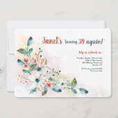 Invitation Fleurs Aquarelle 2 (Devant)