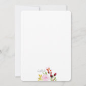 Invitation Fleurs Aquarelle Deux (Dos)