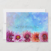 Invitation Fleurs Aquarelle Mariage Floral Moderne (Dos)