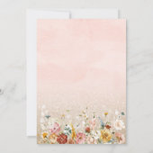 Invitation Fleurs aquarelle Remise de diplôme brunch Baby Sho (Dos)