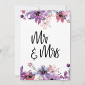 Invitation Fleurs aquarelles abstraites modernes Nous nous en (Dos)