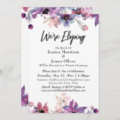 Invitation Fleurs aquarelles abstraites modernes Nous nous en (Devant / Derrière)