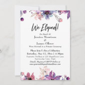 Invitation Fleurs aquarelles abstraites modernes Nous nous so (Devant)