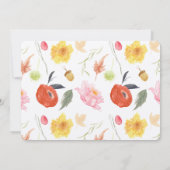 Invitation Fleurs aquarelles anniversaire (Dos)