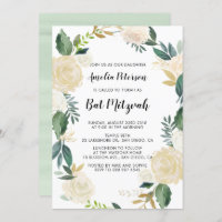 Fleurs aquarelles avec Bat mitzvah Parties scintil