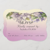 Invitation Fleurs aquarelles chic élégantes RSVP (Devant / Derrière)