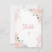 Invitation Fleurs aquarelles chic Flocons de neige  (Devant)